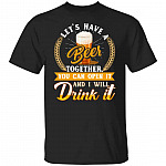 beer, Black, Unisex T-Shirt beer, Black, Unisex T-Shirt
