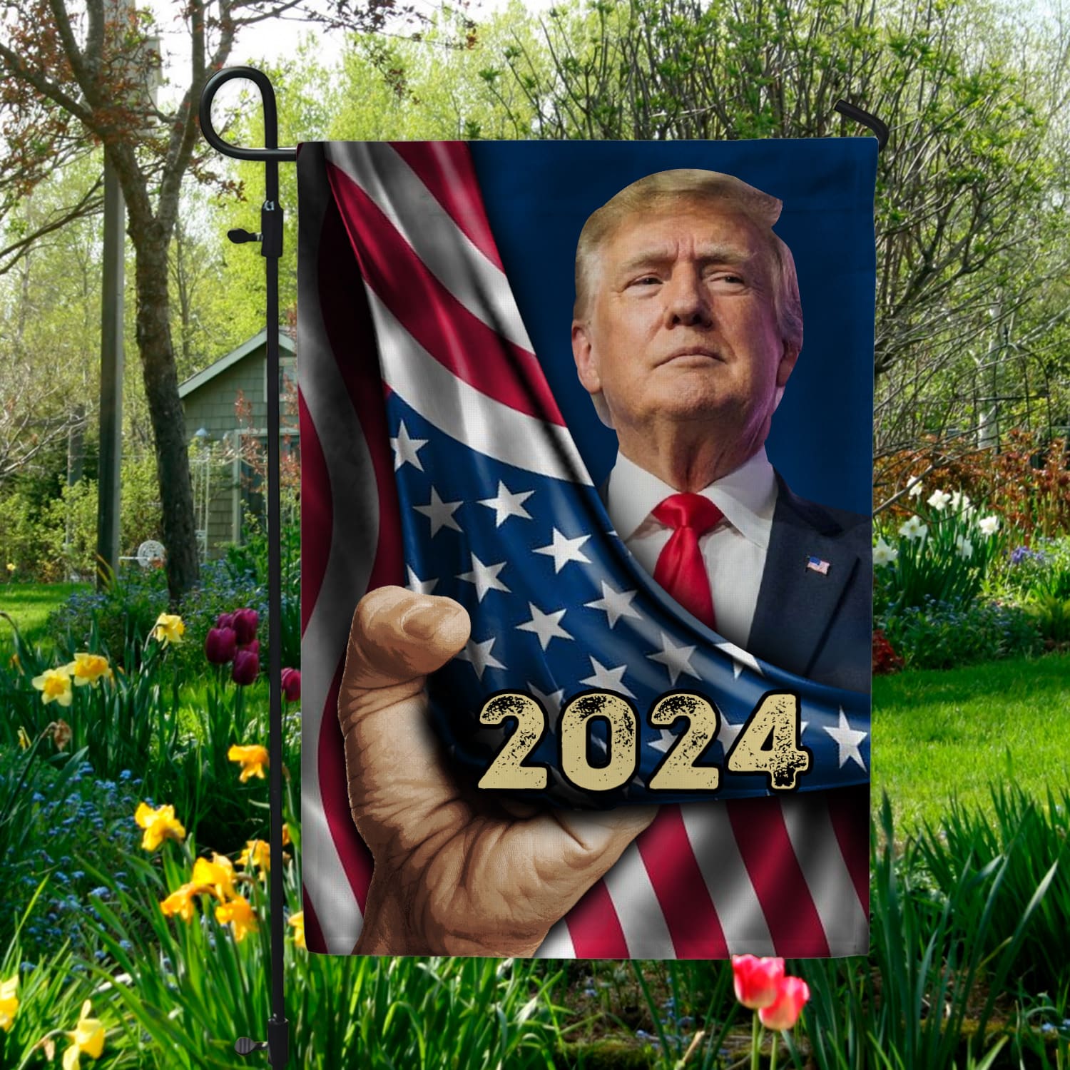 30x40-side1 Garden Flag Mockup 5