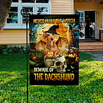 5VT. Dachshund Never Mind The Witch Garden Flag Mockup 3
