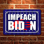 Anti Biden Impeach Biden Blood On His Hands Bloody Hand Decorative Metal Sign - Indoor Outdoor Decor Farmhouse