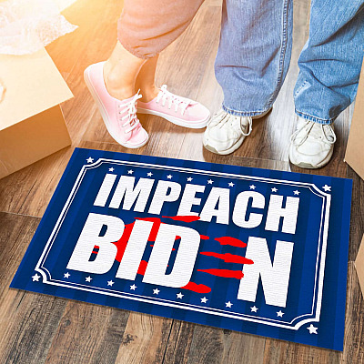 Anti Biden Impeach Biden Blood On His Hands Bloody Hand Outdoor Indoor Doormat - Never Forget 13 Heroes Rug