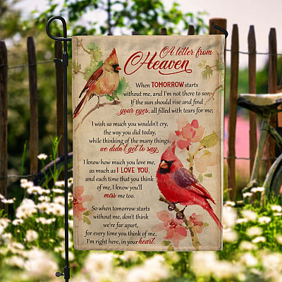 When Tomorrow Starts Without Me and I'm Not There to See Garden Flag - House Flag - Wall Flag