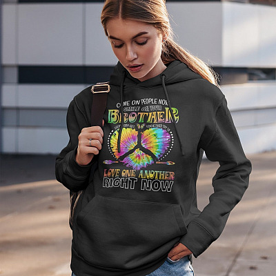 Alternative view of Come on People Now Smile on Your Brother Everybody Get Together Shirt - Motivative Quote Hoodie - Young Bloods Sweatshirt