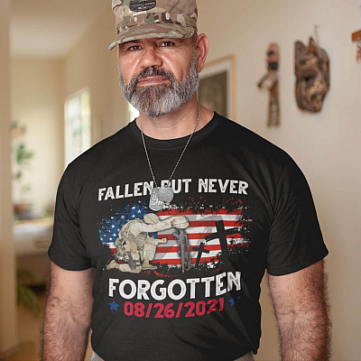 Alternative view of 13 Heroes Fallen but Never Forgotten 8/2/6/2021 T-Shirt - Never Forget 13 Fallen Soldiers Afghanistan Shirt