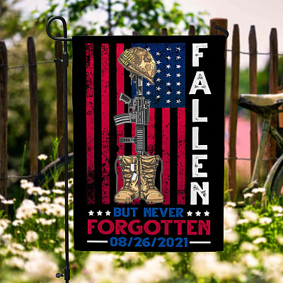 13 Heroes Fallen But Never Forgotten 8/2/6/2021 Decorative Garden Flag - Never Forget 13 Soldiers House Flag - Wall Flag