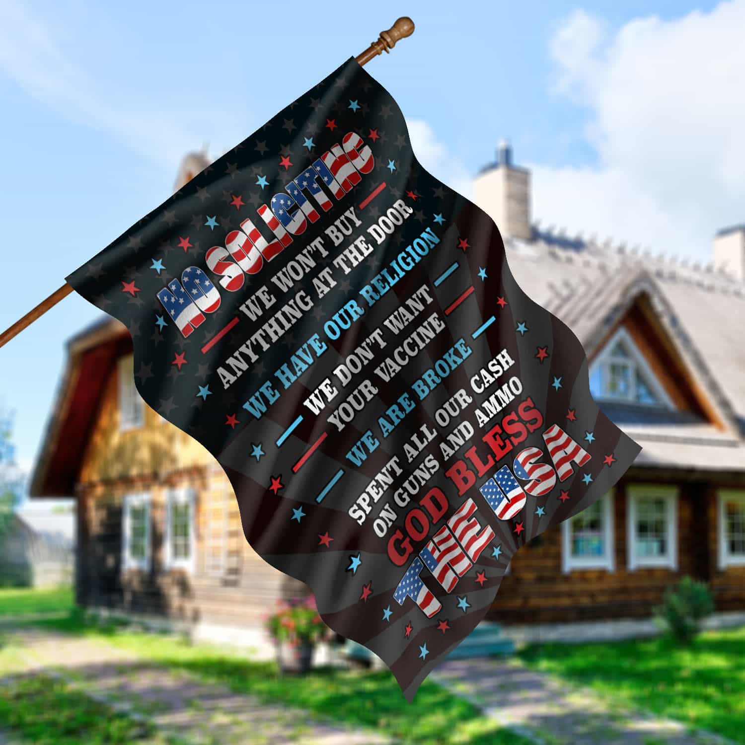 4O. Won't Buy Anything Flag-30x40 House Flag Mockup 5