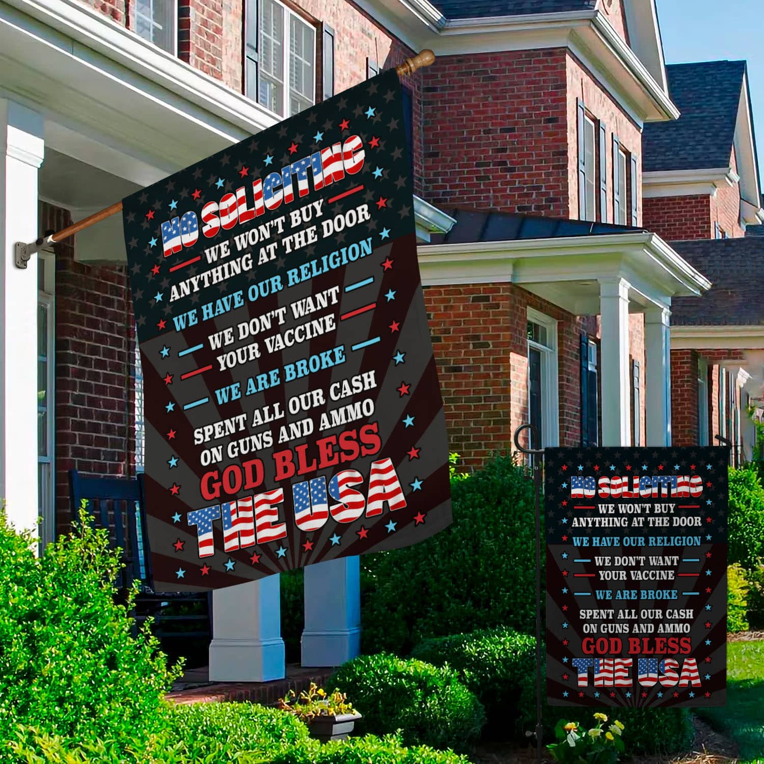 4O. Won't Buy Anything Flag-30x40 Garden & House Mockup 2