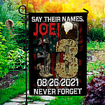 3KT. Say Their Names, Joe 30x40 Garden Flag Mockup 1