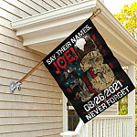 3KT. Say Their Names, Joe 30x40 House Flag Mockup 2