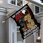 3KT. Say Their Names, Joe 30x40 House Flag Mockup 6