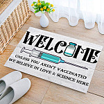 4 HG UU TIEN. Welcome Love And Science-doormat () Doormat mockup 2