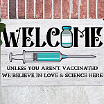 4 HG UU TIEN. Welcome Love And Science-doormat () Doormat mockup 12