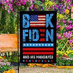 9 HG. Buck Fiden His Mandates_30x60 Garden Flag Mockup 4