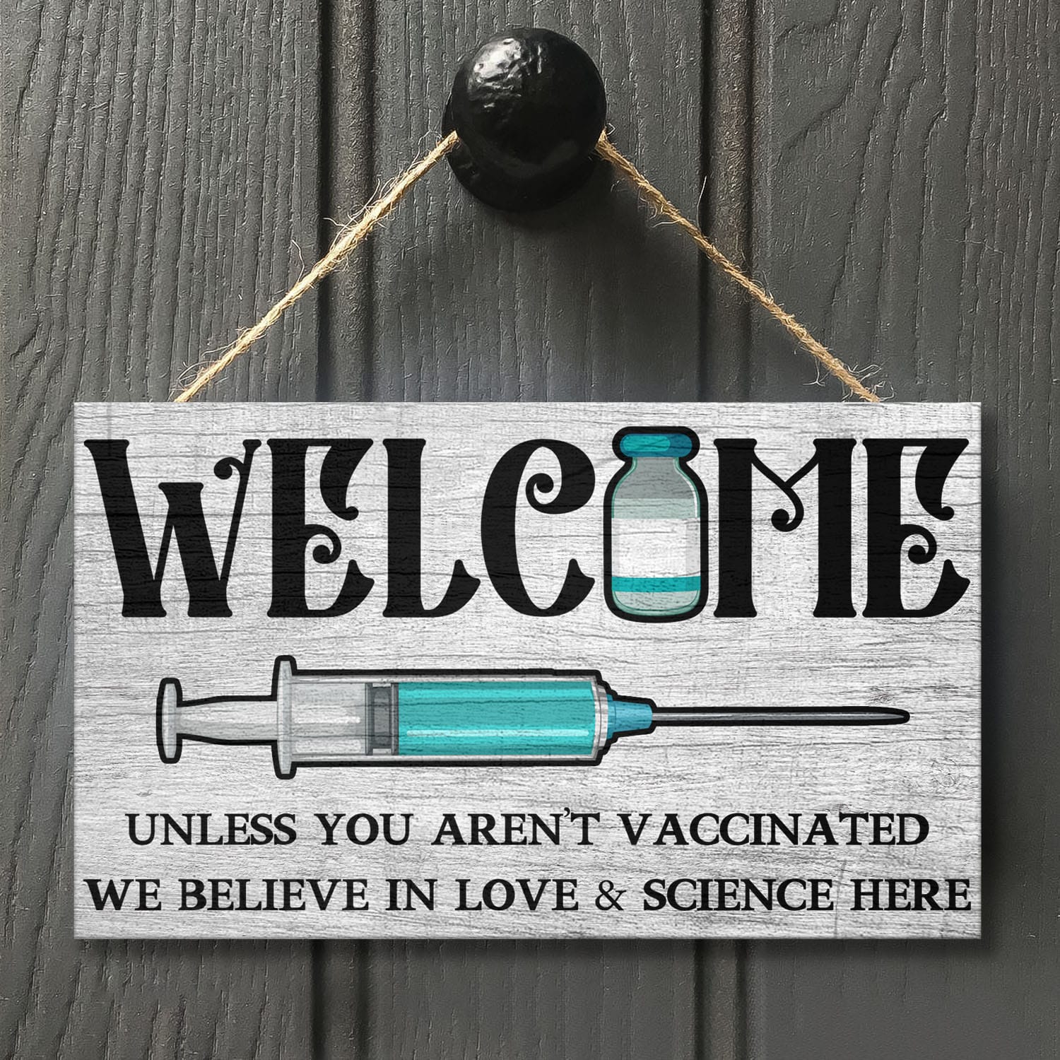 4 HG UU TIEN. Welcome Love And Science-doorsign () Mockup 8