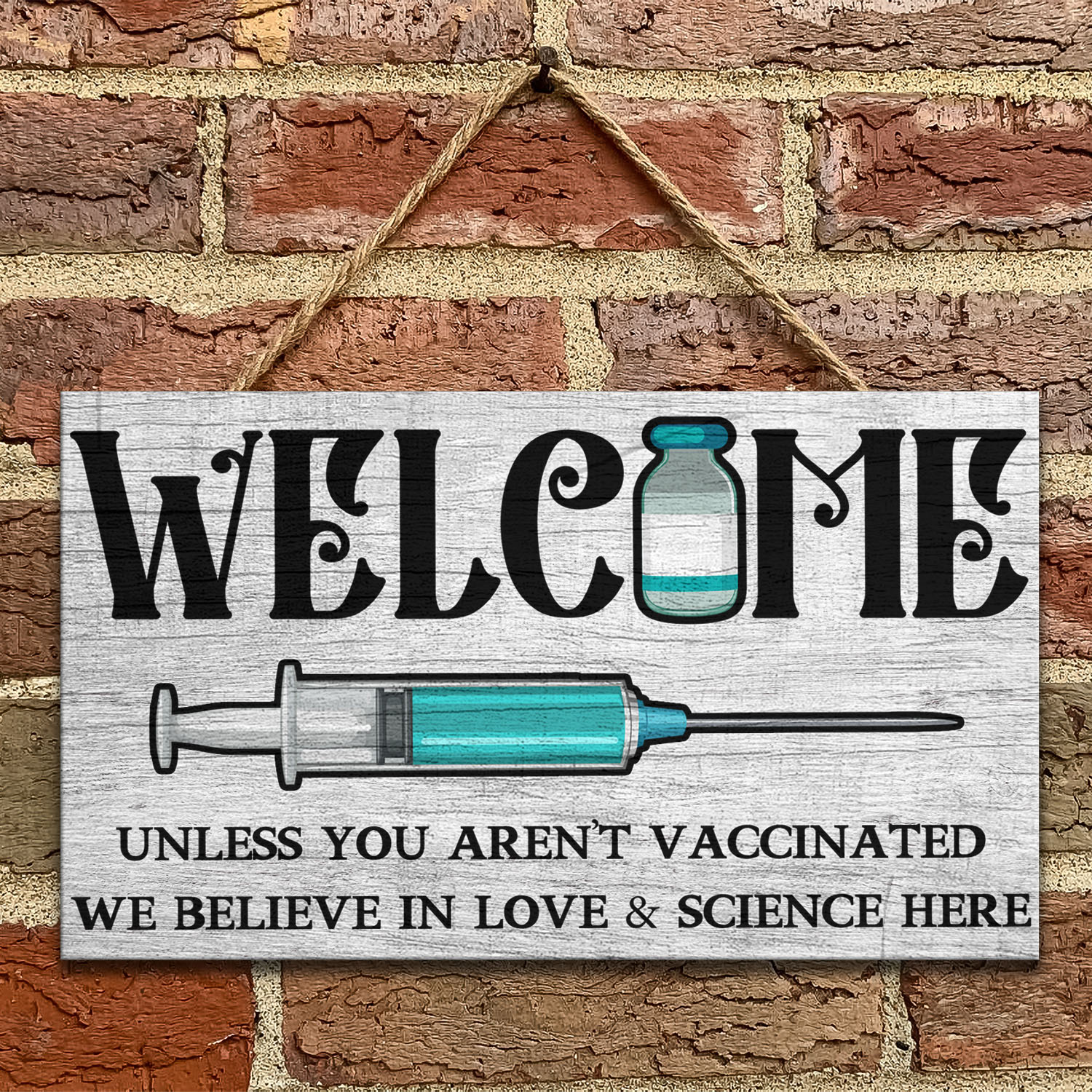 4 HG UU TIEN. Welcome Love And Science-doorsign () Mockup 9