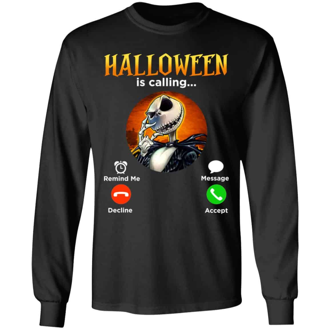 halloween 2, Black, Long Sleeve