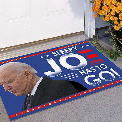 Alternative view of Sleepy Joe Has To Go House Doormat - Outdoor Indoor Doormat - Anti Biden Doormat - Funny Anti Biden Door Mat