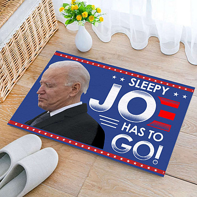 Sleepy Joe Has To Go House Doormat - Outdoor Indoor Doormat - Anti Biden Doormat - Funny Anti Biden Door Mat