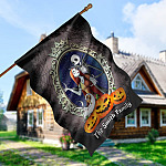 4NH. Jack And Sally Flag (Sample Design) House Flag Mockup 5