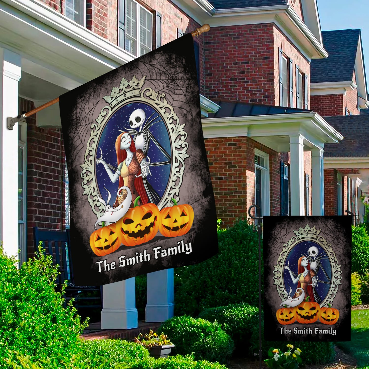 4NH. Jack And Sally Flag (Sample Design) Garden & House Mockup 2