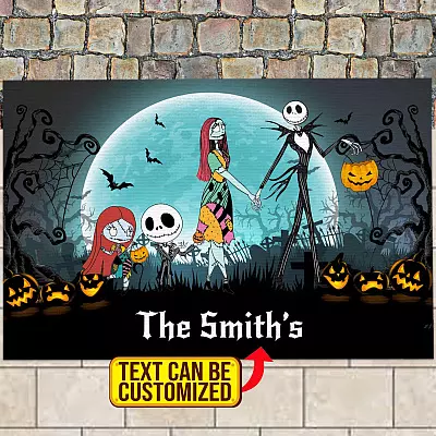 Personalized Family Name Nightmare Family Doormat-Outdoor Indoor Doormat