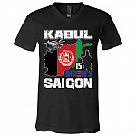 kabul t, Black, V-Neck T-Shirt