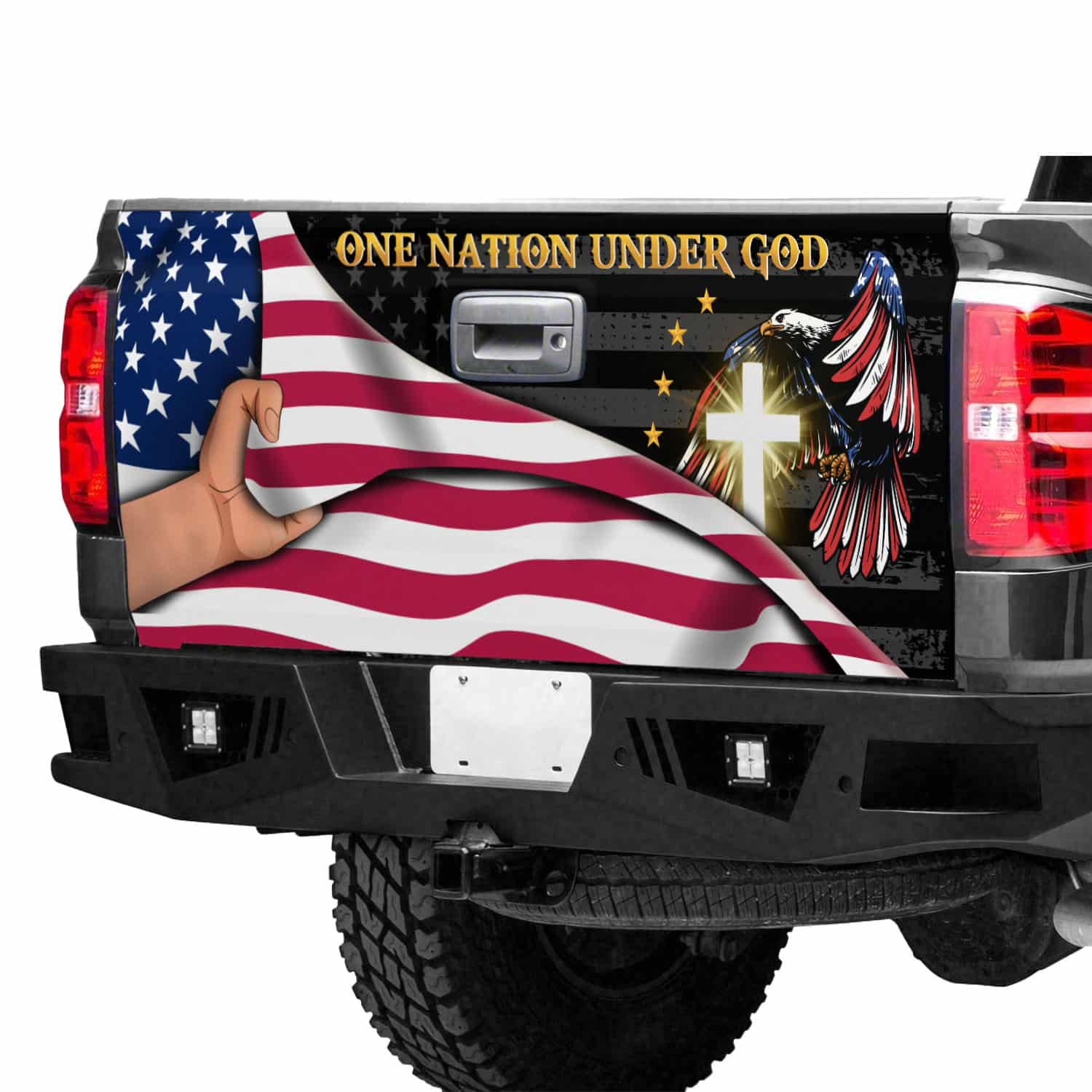 3O. One Nation Tailgate Wrap Mockup 12