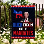 3Th. Buck Fiden And His Mandates Garden Flag Mockup 6