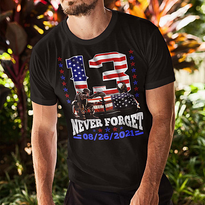 Alternative view of Never Forget 13 Fallen Soldiers 08/26/2021 T-Shirt - Kabul Afghanistan Heroes Shirt