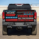 3VT. In This Car We Love Trump Tailgate Wrap Mockup 5