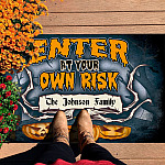 6VT. Enter At Your Own Risk Sample Design Doormat mockup 7