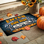 6VT. Enter At Your Own Risk Sample Design Doormat mockup 9