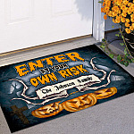 6VT. Enter At Your Own Risk Sample Design Doormat mockup 11