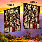 7NH. Uu tien. Never Forget Biden House Flag Mockup 2 Side