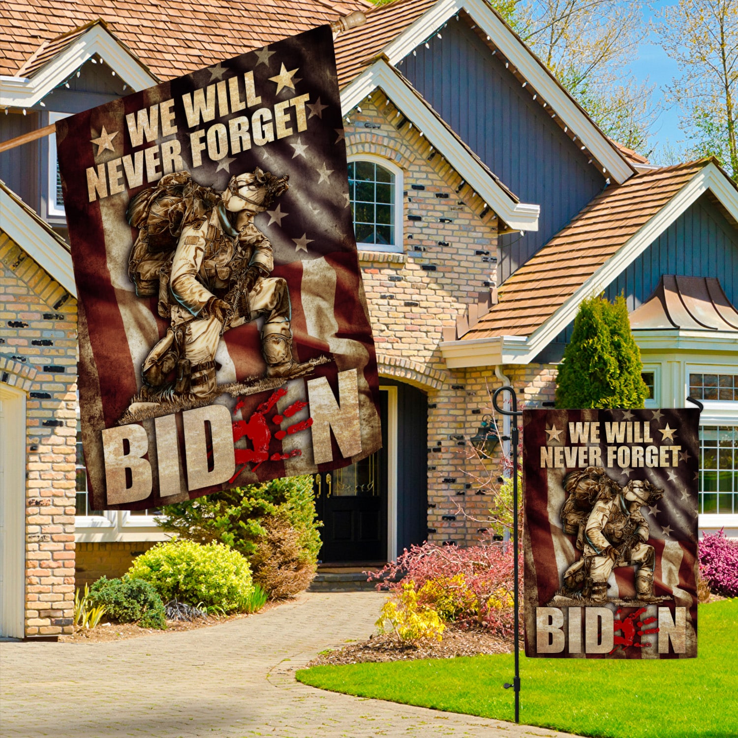 7NH. Uu tien. Never Forget Biden Garden & House Mockup 3