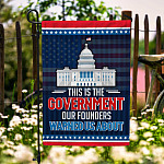 1O. Founders Warned Us-30x40 Garden Flag Mockup 6