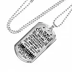 Adorable Saying From Wife To My Husband Dog Tag Pendant Necklace - I Am Blessed To Have You In My Life Couple Anniversary Necklace