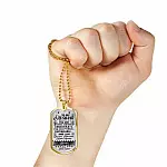Adorable Saying From Wife To My Husband Dog Tag Pendant Necklace - I Am Blessed To Have You In My Life Couple Anniversary Necklace