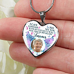 Custom Photo I Can No Longer See You With My Eyes Personalized Memorial Heart Necklace - Bangle Custom Photo I Can No Longer See You With My Eyes Personalized Memorial Heart Necklace - Bangle
