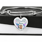 Custom Photo I Can No Longer See You With My Eyes Personalized Memorial Heart Necklace - Bangle Custom Photo I Can No Longer See You With My Eyes Personalized Memorial Heart Necklace - Bangle
