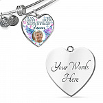 Custom Photo I Can No Longer See You With My Eyes Personalized Memorial Heart Necklace - Bangle Custom Photo I Can No Longer See You With My Eyes Personalized Memorial Heart Necklace - Bangle