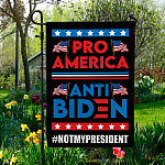 Pro American Anti Biden Not My President Decorative Garden Flag - Funny Anti Biden Political House Flag - Wall Flag
