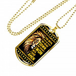 The Devil Saw Me with My Head Down and Thought He'd Won until I Said Amen Dog Tag Pendant Necklace