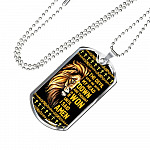The Devil Saw Me with My Head Down and Thought He'd Won until I Said Amen Dog Tag Pendant Necklace