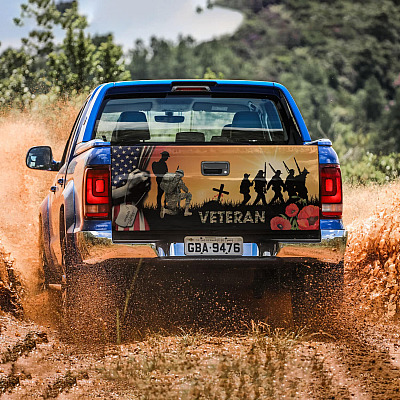 Alternative view of Veteran Memorial Day Poppy Remembrance Day Truck Tailgate Decal Sticker Wrap - Vinyl Graphic Decal Bumper Sticker