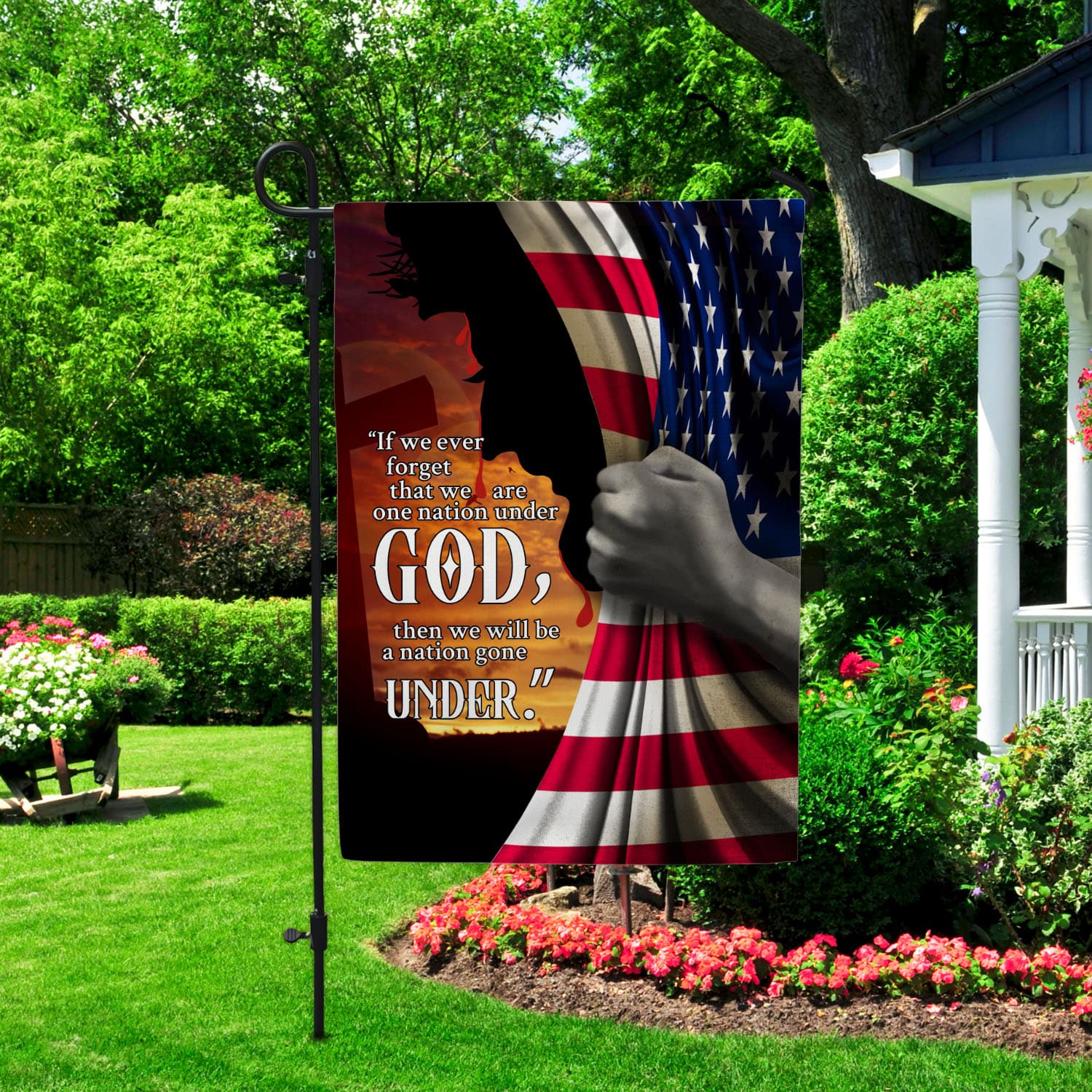 4VT. If We Ever Forget Garden Flag Mockup 2