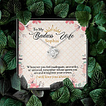 Personalized Name To My Badass Wife Whenever You Feel Inadequate Unworthy Or Unloved Love Knot Pendant Necklace Personalized Name To My Badass Wife Whenever You Feel Inadequate Unworthy Or Unloved Love Knot Pendant Necklace