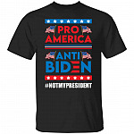 Pro American Anti Tshirt, Black, Unisex T-Shirt
