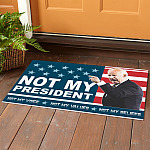 7Th. Biden Not My President Not My Voice 1 Doormat mockup 1