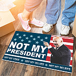 7Th. Biden Not My President Not My Voice 1 Doormat mockup 6